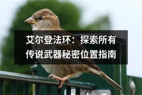 艾尔登法环：探索所有传说武器秘密位置指南