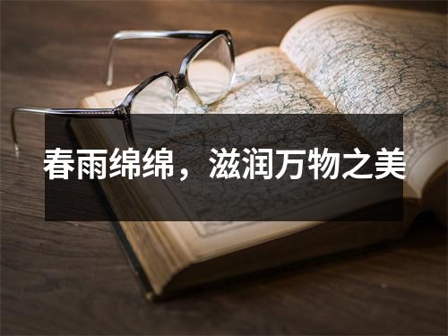 春雨绵绵，滋润万物之美
