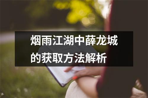 烟雨江湖中薛龙城的获取方法解析
