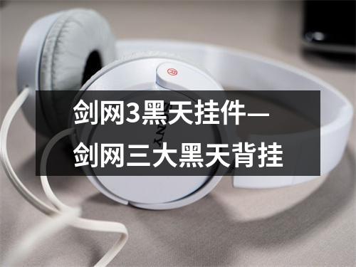 剑网3黑天挂件—剑网三大黑天背挂