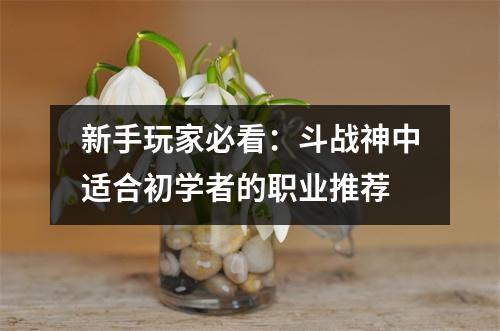 新手玩家必看：斗战神中适合初学者的职业推荐