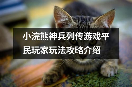 小浣熊神兵列传游戏平民玩家玩法攻略介绍