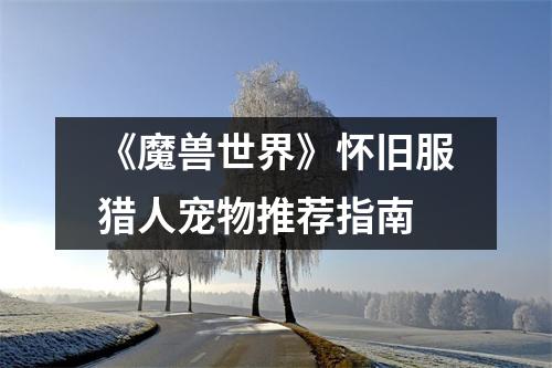 《魔兽世界》怀旧服猎人宠物推荐指南